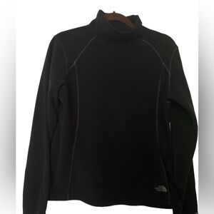 The North Face TKA Micro fleece pullover with high collar.  Black, size Large.